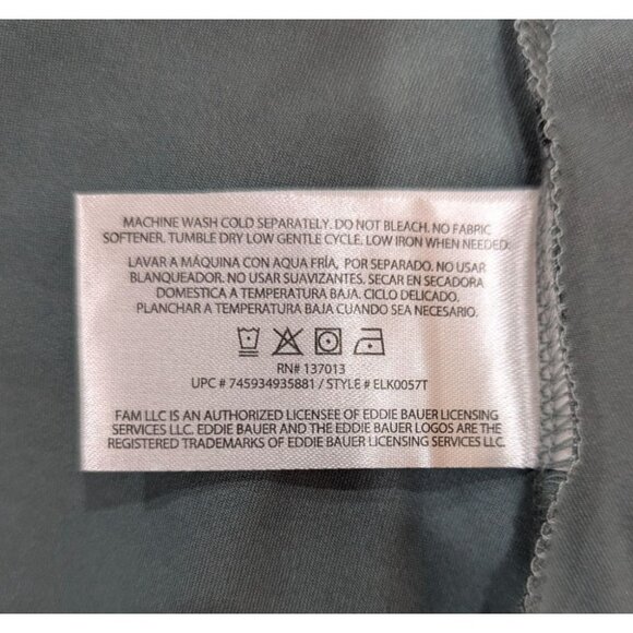 Eddie Bauer Womens Kacey Blue & Black Faux Wrap Skirt Large Lightweight Stretchy - Picture 8 of 10